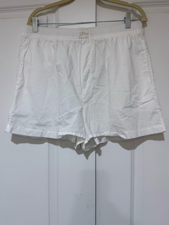 J. Crew Other - J. Crew White Women’s 💯% Cotton Boxer Shorts With Pockets AY350 NWOT